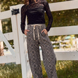 Paisley Printed Corduroy Pants