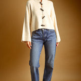 J7114   SWEATER CARDIGAN WITH TOGGLE BUTTON DETAIL