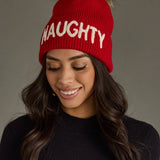 "Naughty" Knit Pom Hat