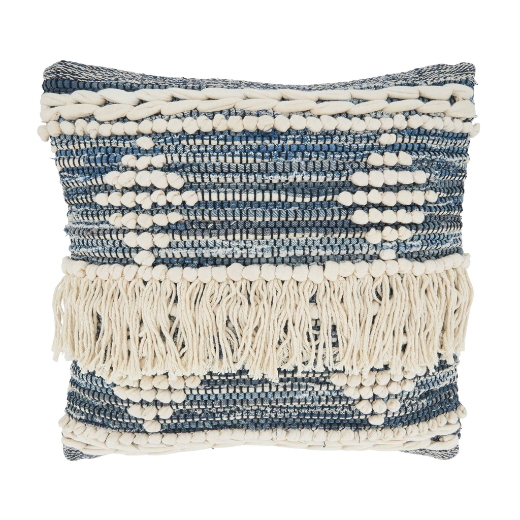 Throw Pillow With Chindi Fringe Design