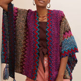 Fringed Knit Kimono