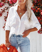Sheer Button Down