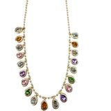 Roberta Multicolor Teardrop Necklace