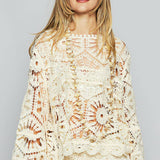 Round Neck Crochet Cropped Top
