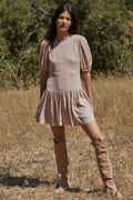 Western-Inspired Crepe Ruffle Dress