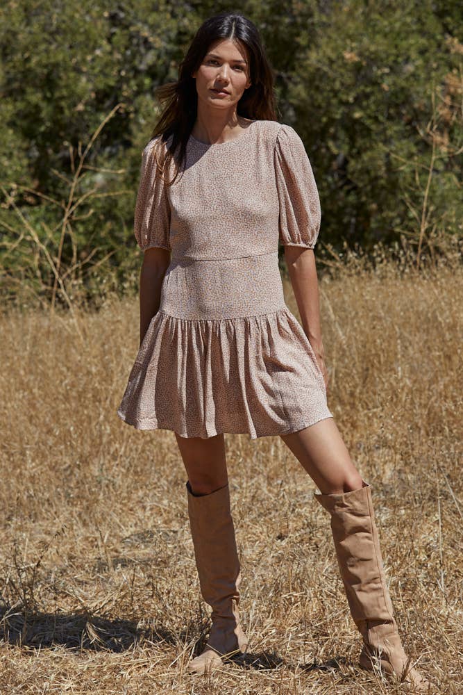Western-Inspired Crepe Ruffle Dress