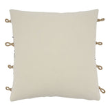 Throw Pillow With Rope Appliqué - Cover Only