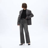 High Rise Leopard Print Wide Leg Pants