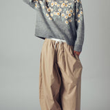 Daisy Embroidered Floral Knit Sweater