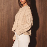 CABLE KNIT SWEATER TOP
