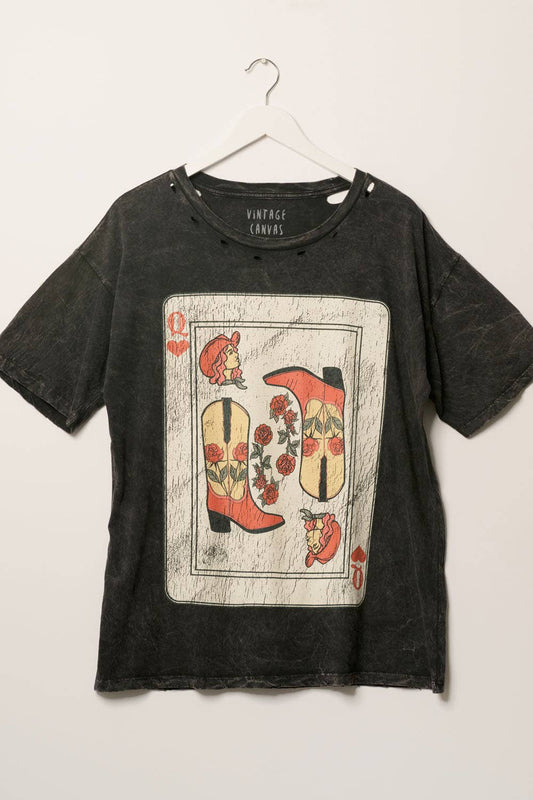 Cowgirl Queen Card Graphic Tee