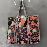 Floral Paisley Print Cotton Tote Bag