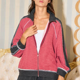 Pink and Black Track Jacket