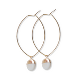 Dipped Mother of Pearl Earrings