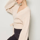 Wrap Tie Knit Sweater