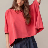 Vintage Washed Relaxed Crop Top