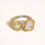 Serréa 18K Gold Non-Tarnish CZ Adjustable Ring