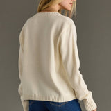 Cream "Ski" Goggle Sweater