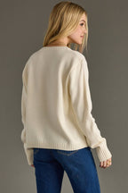 Cream "Ski" Goggle Sweater
