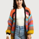 Rainbow Knitted Cardigan