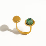 Orion Non-Tarnish Boho Adjustable Ring with Statement Stone