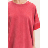 Mineral Wash Oversized Crew Neck T-Shirts