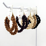 Textured Knot Elastic Hair Ties, Neutral Toned 2-Pack