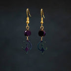 Rainbow Cat in the Moon Earrings