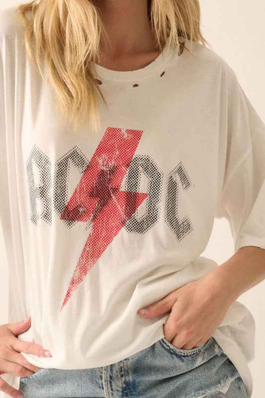 AC/DC Garment-Wash Graphic Tee