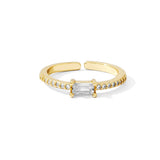 Just A Touch Of Color Pavé Adjustable Ring