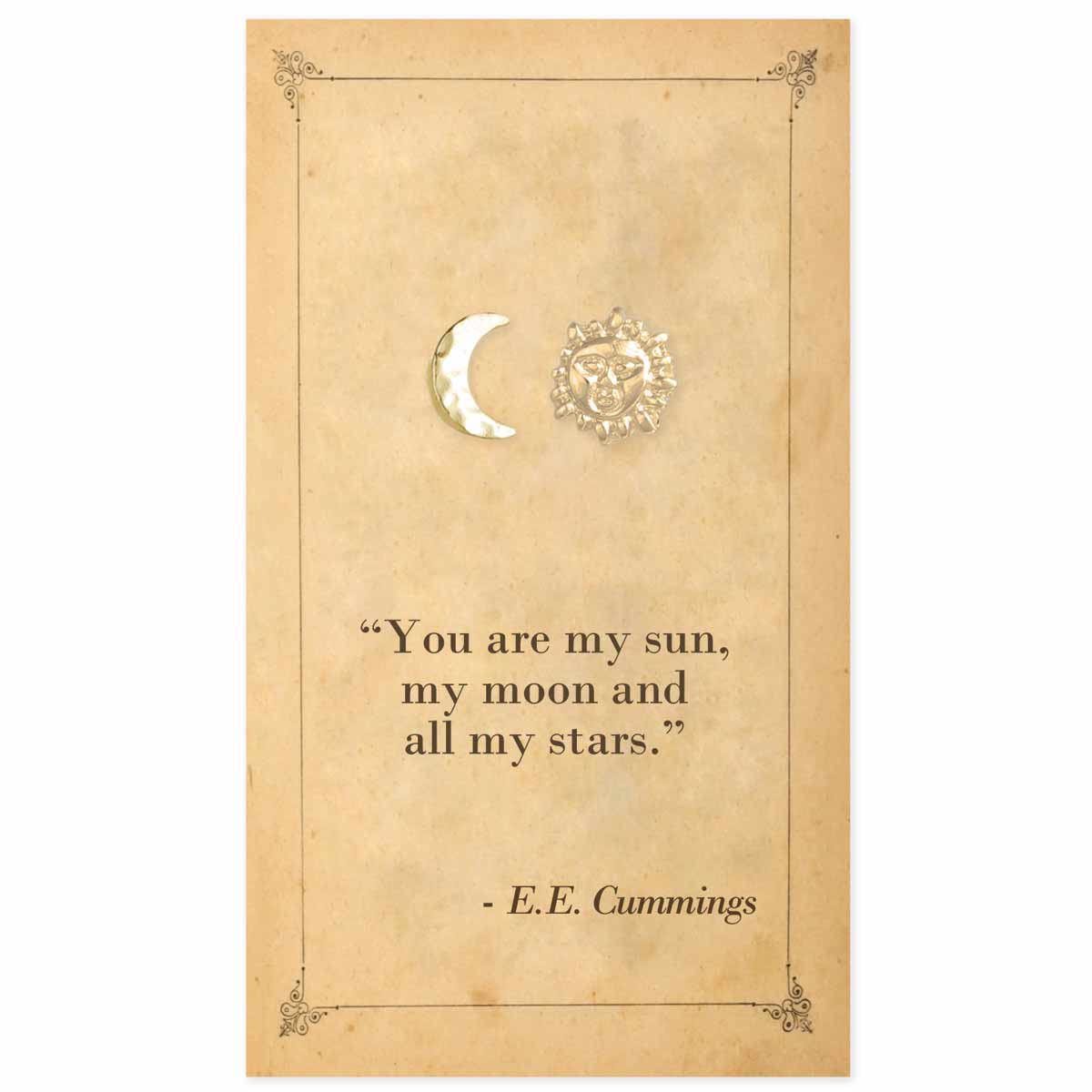 Literary Quotes Celestial Post Earrings