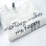 Custom Embroidered Sweatshirt, Embroidered, Hand Stitched