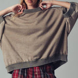 Oversized Seam Detail Pullover Top