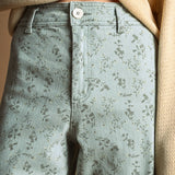 P4663ST   FLORAL PRINT STRETCHED PANTS