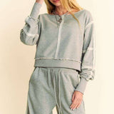 Raw Edge Outseam Sweatshirt