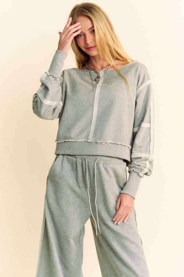 Raw Edge Outseam Sweatshirt