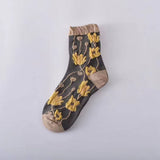 Floral Knit Socks