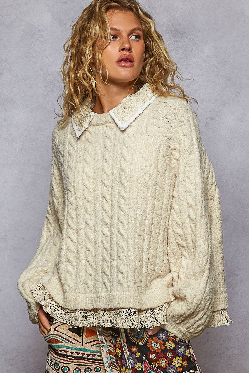 Collared Crochet Sweater