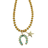 Mitchell Beaded Double Charm Necklace