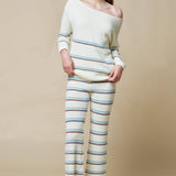 Striped Knit Sweater & Pant Set