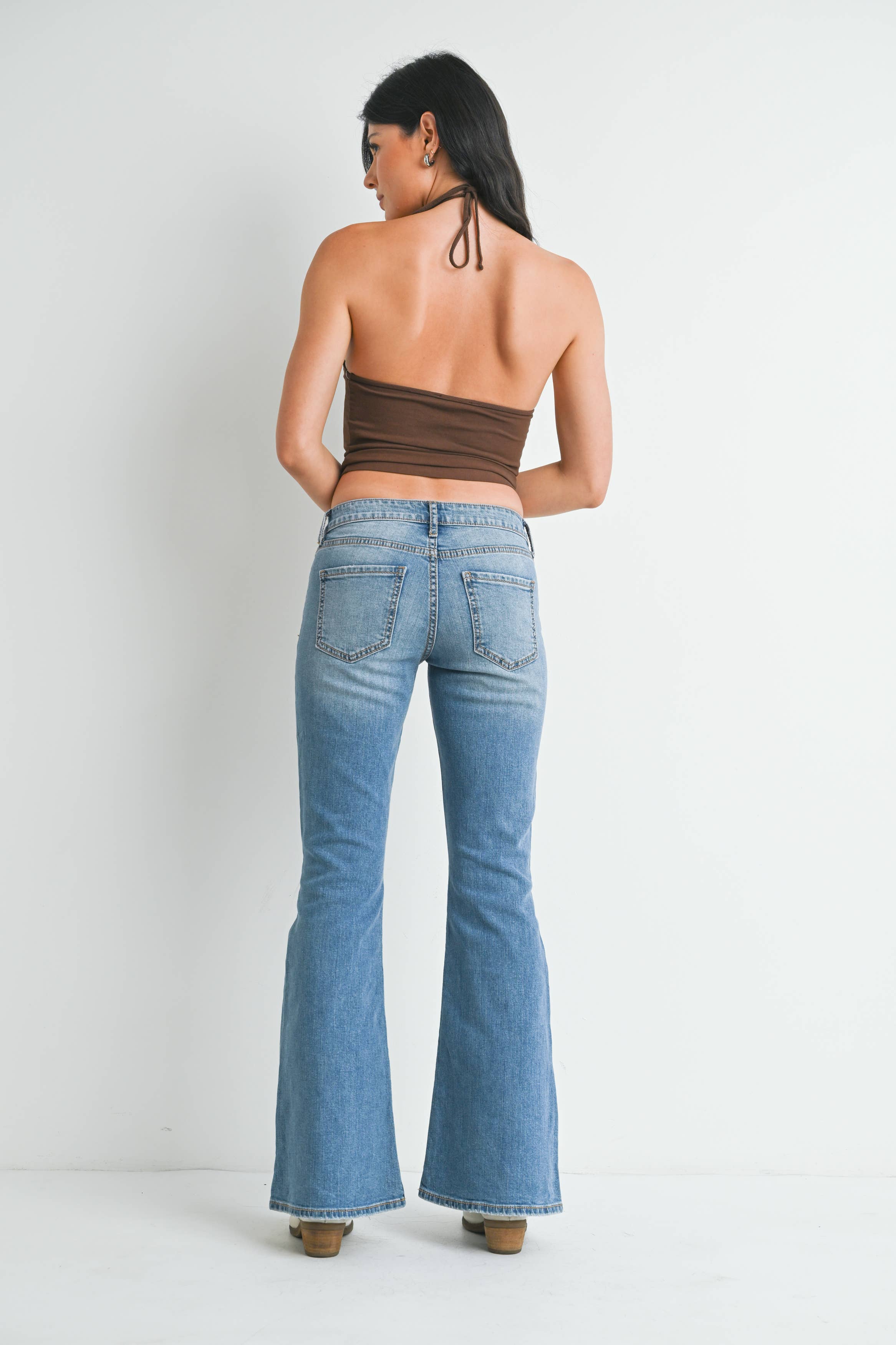 Low Rise Light Wash Bootcut Jeans