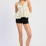 SLEEVELESS SPAGHETTI STRAP TOP