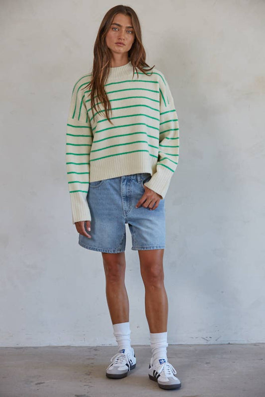 Knit Sweater Mock Neck Long Sleeve Top