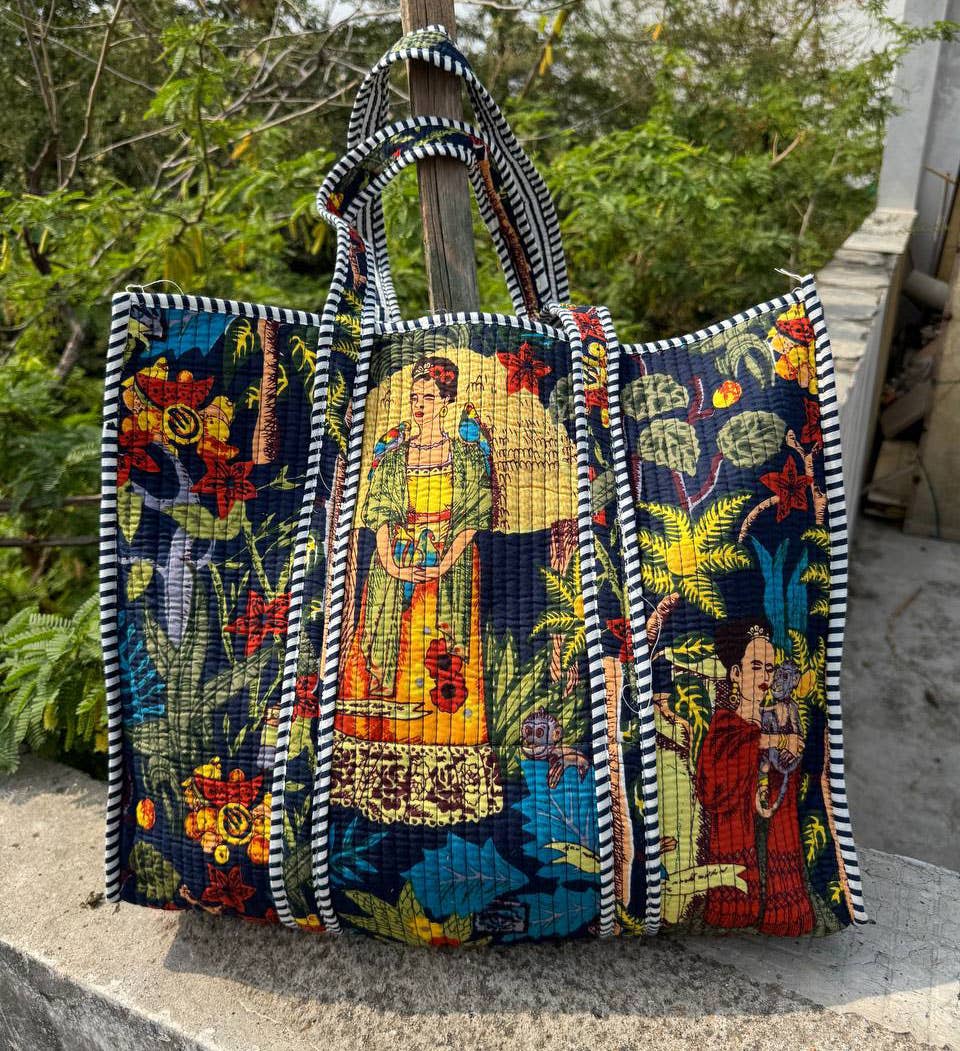 Frida Kahlo Design Cotton Tote Bag
