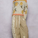 Orange Print Sweater
