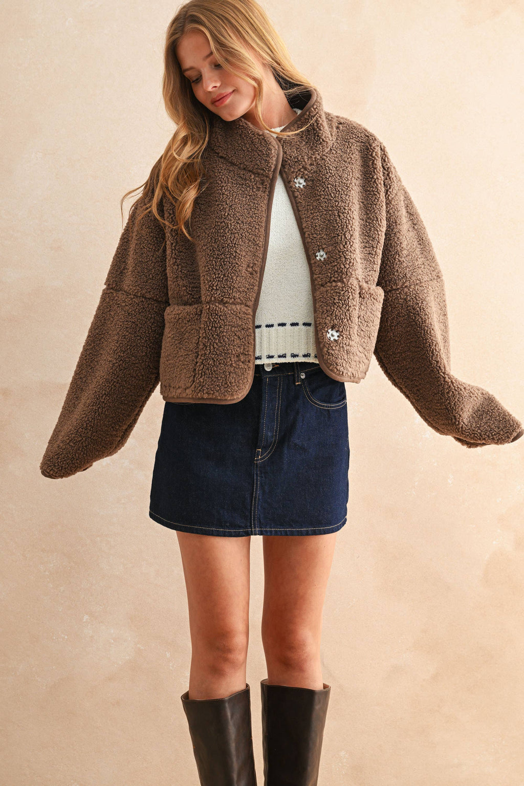 Suede & Sherpa Reversible Jacket