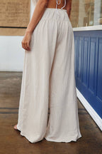 Wide Leg Cotton Gauze Pants
