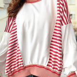 Thick Striped Fleece Hoodie