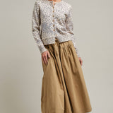 Leopard Print Knit Cardigan with Gold Buttons