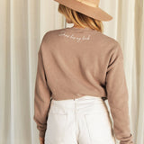 "JESUS HAS MY BACK" Graphic Sweatshirt
